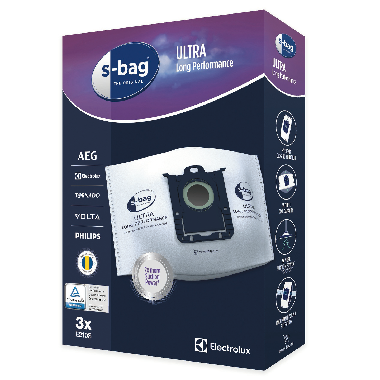 Electrolux | S-Bag Ultra Long Performance Toz Torbası 3'lü - E210S