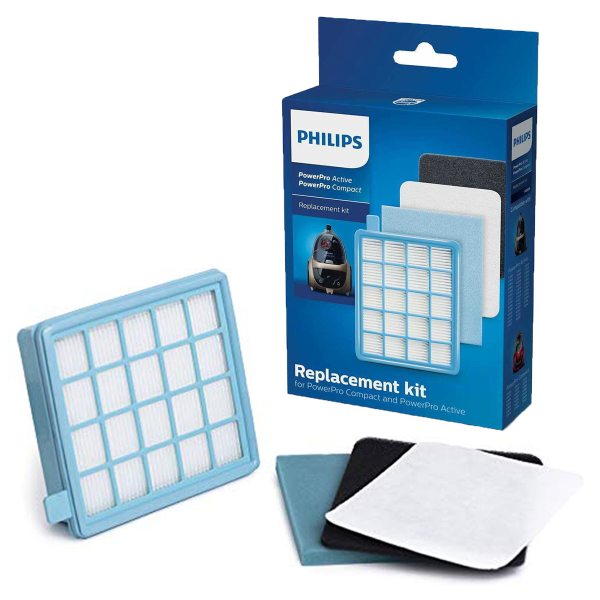 Philips | PowerPro Serisi ile Uyumlu HEPA Filtre Seti