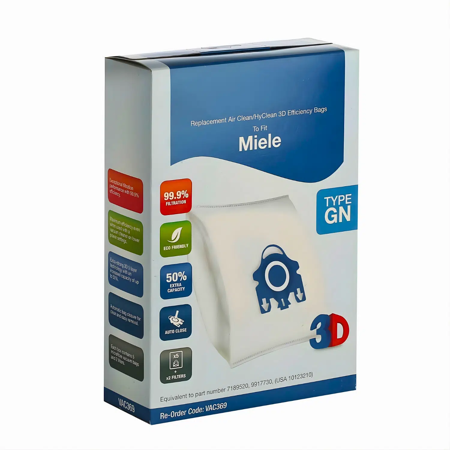 Miele Classic C1-C2-C3 ve Powerline Serileri İçin GN 4'lü Toz Torbası | Yerli Üretim