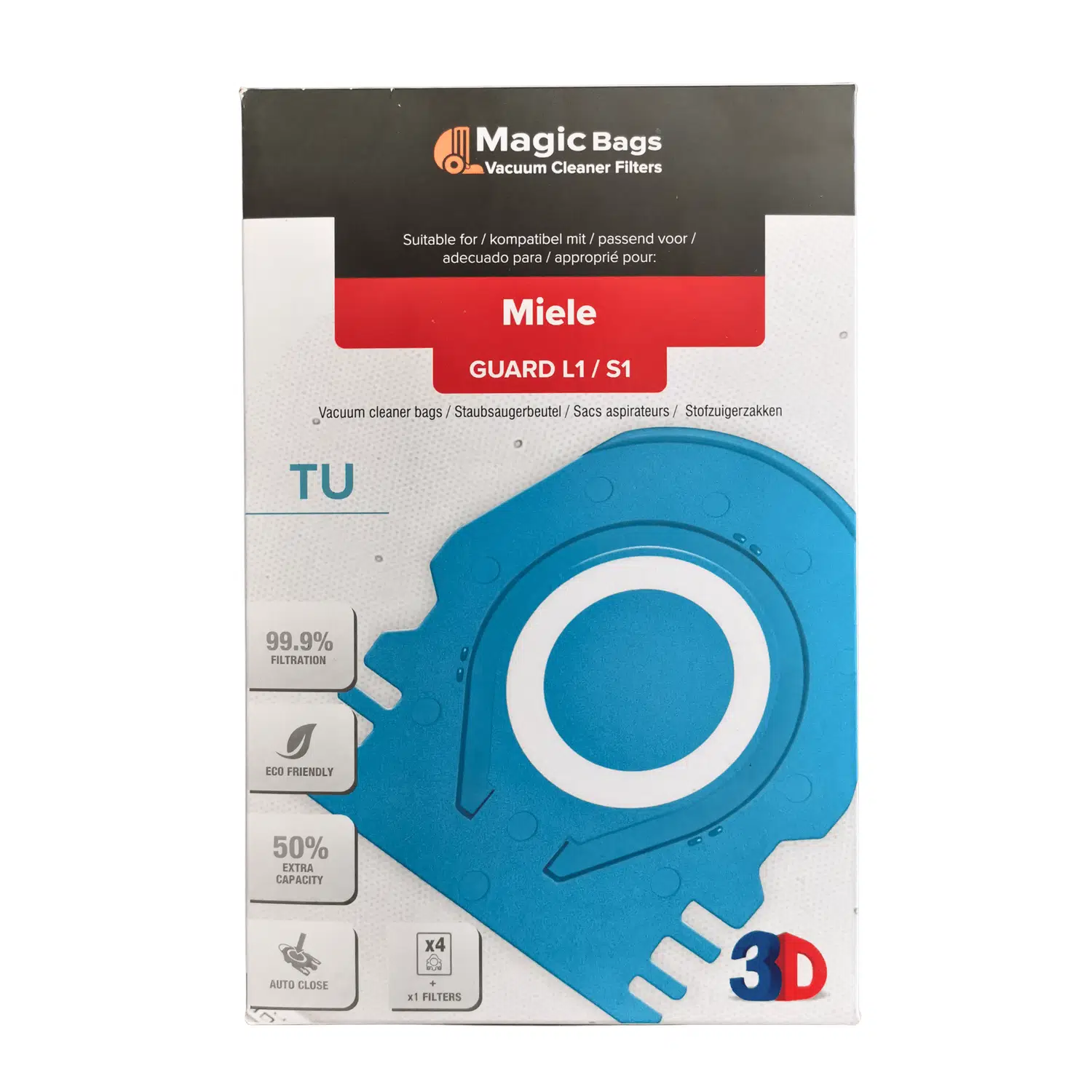 Miele TU Guard L1 - Guard S1 - CO Guard M1 Toz Torbası ve Mikro Filtre | 12557060