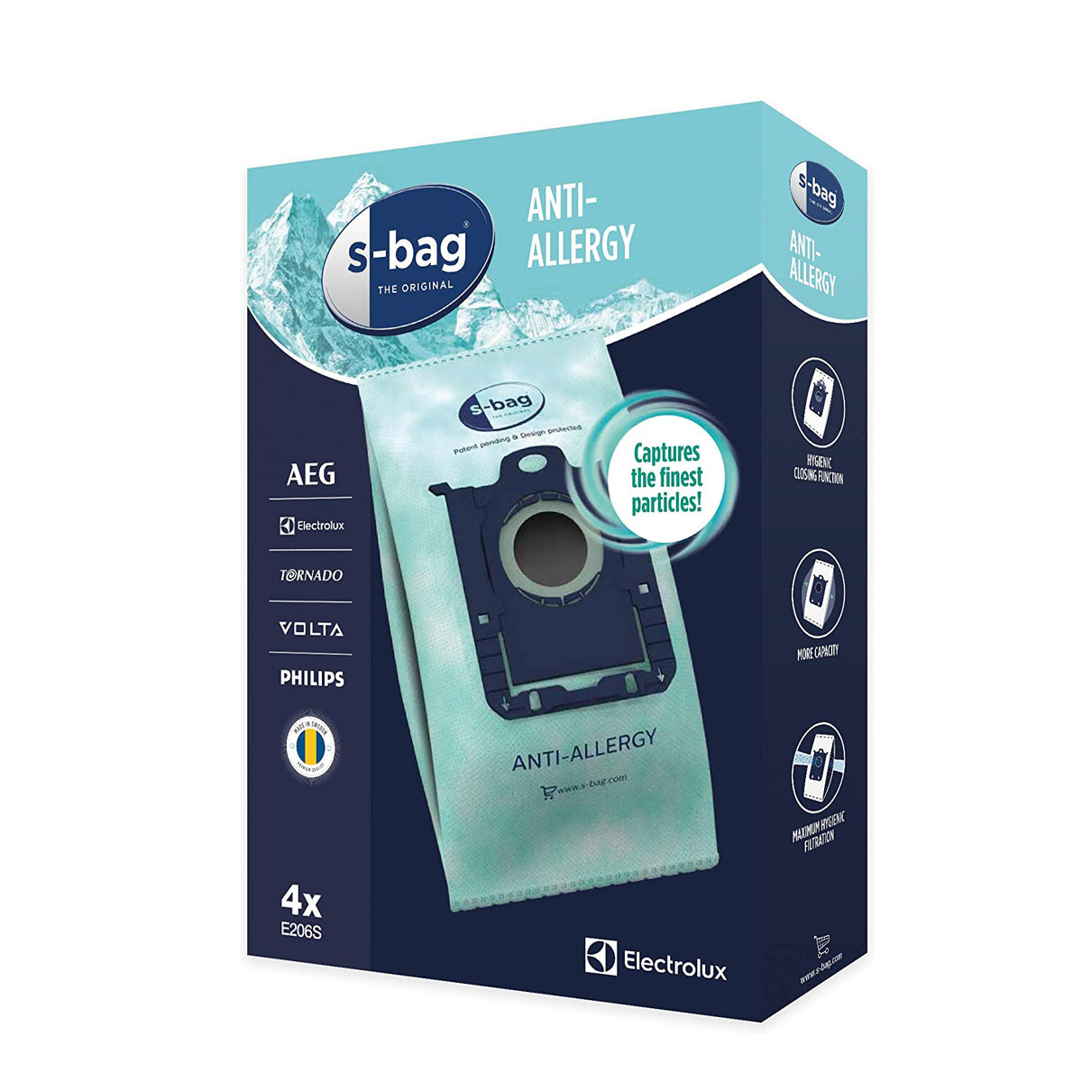 Electrolux | S-Bag Anti Allergy Toz Torbası 4'lü - E206S