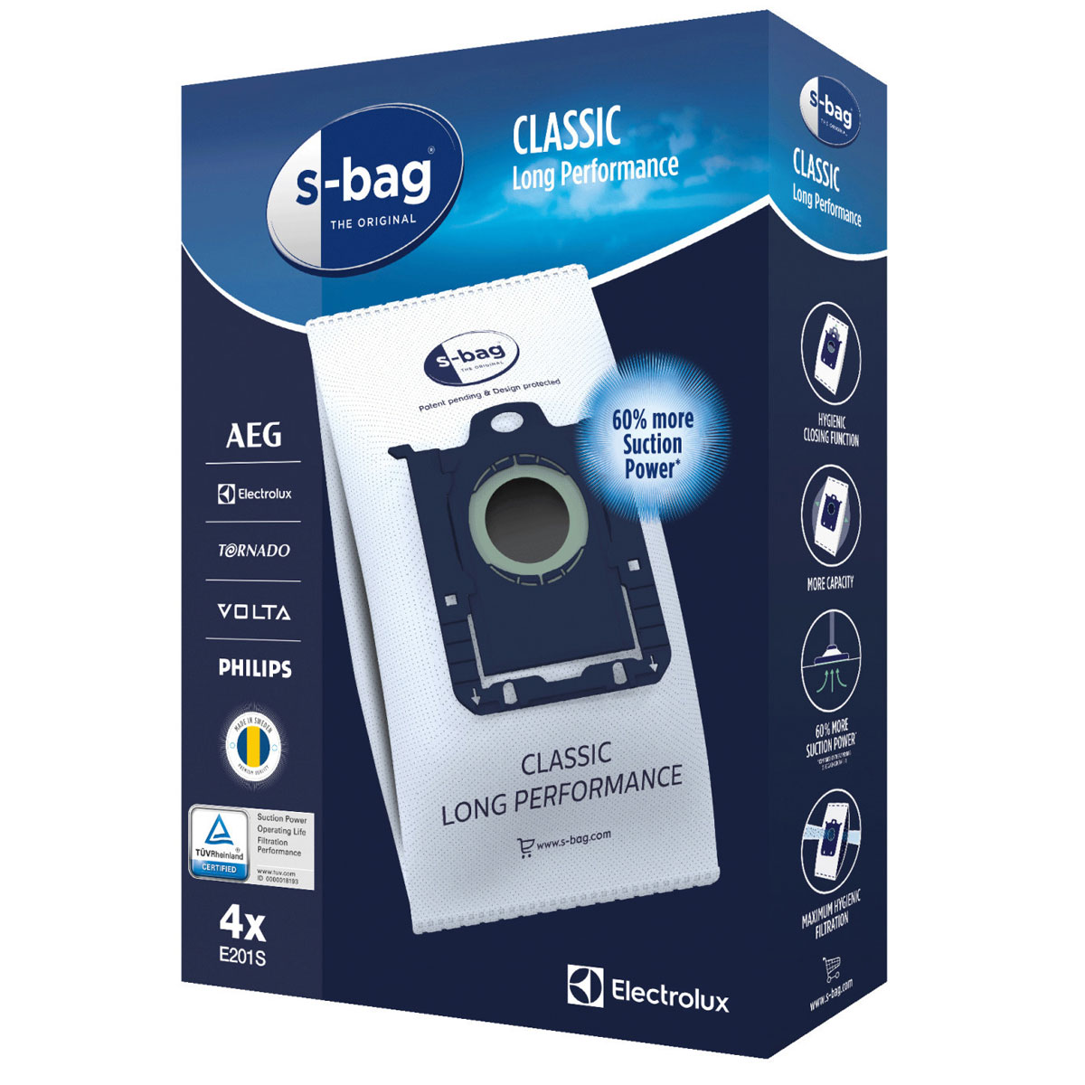 Electrolux | S-Bag Classic Toz Torbası 4'lü - E201S